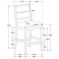 Elodie 5-piece Extension Leaf Counter Dining Set Black