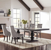 Best Furniture Outlet - Coaster - Phelps 5-piece Rectangular Dining Table Set Distressed Noir - 121231-S5G