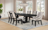 Best Furniture Outlet - Coaster - Phelps 7-piece Rectangular Dining Table Set Distressed Noir - 121231-S7A