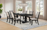 Best Furniture Outlet - Coaster - Phelps 7-piece Rectangular Dining Table Set Distressed Noir - 121231-S7C