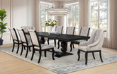 Best Furniture Outlet - Coaster - Phelps 9-piece Rectangular Dining Table Set Distressed Noir - 121231-S9A