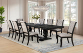 Best Furniture Outlet - Coaster - Phelps 9-piece Rectangular Dining Table Set Distressed Noir - 121231-S9C
