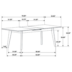 Crestmont 7-piece Extension Leaf Dining Table Set Black