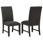 Best Furniture Outlet - Coaster - Berning Fabric Upholstered Parson Side Chair Charcoal (Set of 2) - 121702CHR