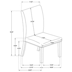 Herran Upholstered Dining Side Chair Beige (Set of 2)