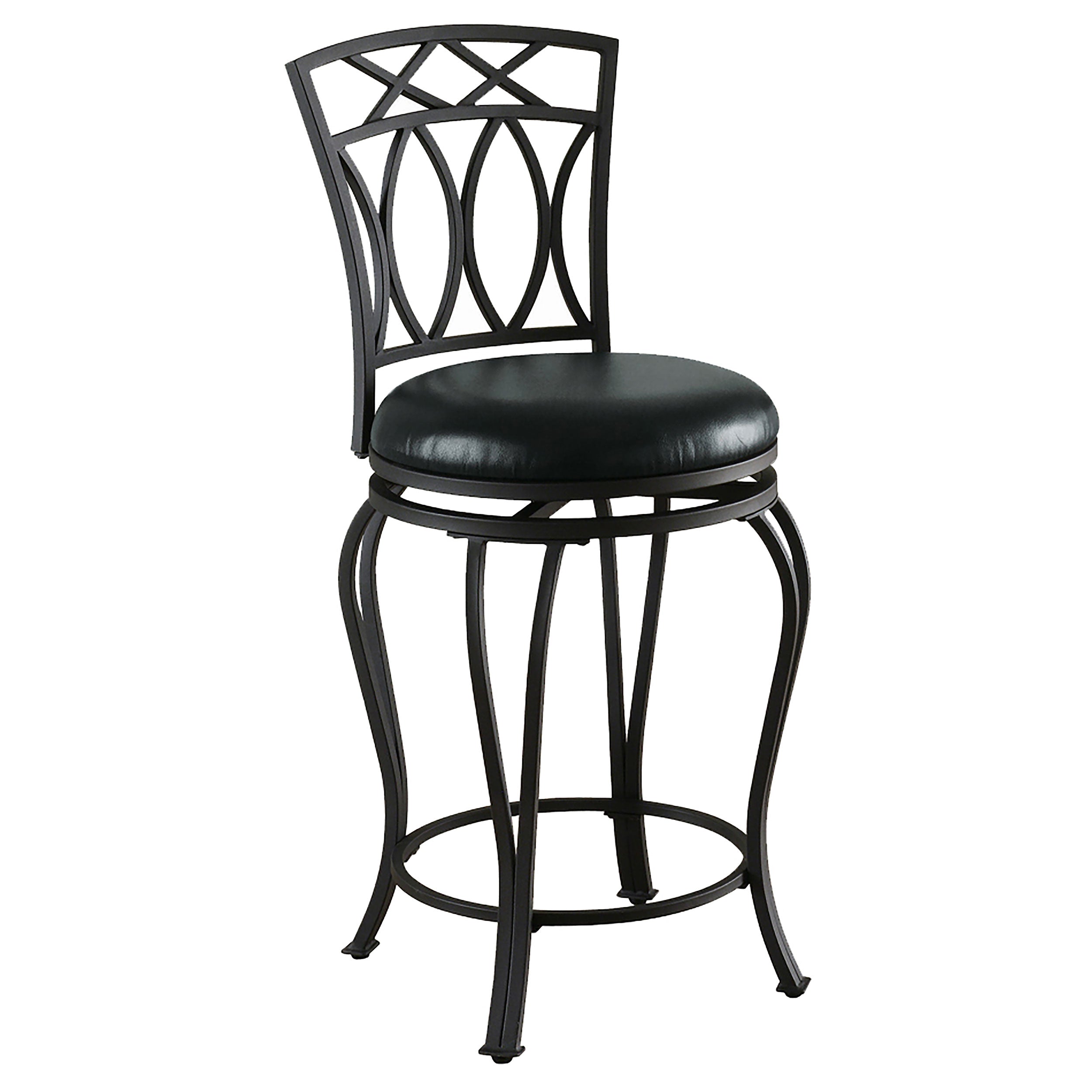 Best Furniture Outlet - Coaster - Adamsville Upholstered Swivel Counter Height Stool Black - 122059