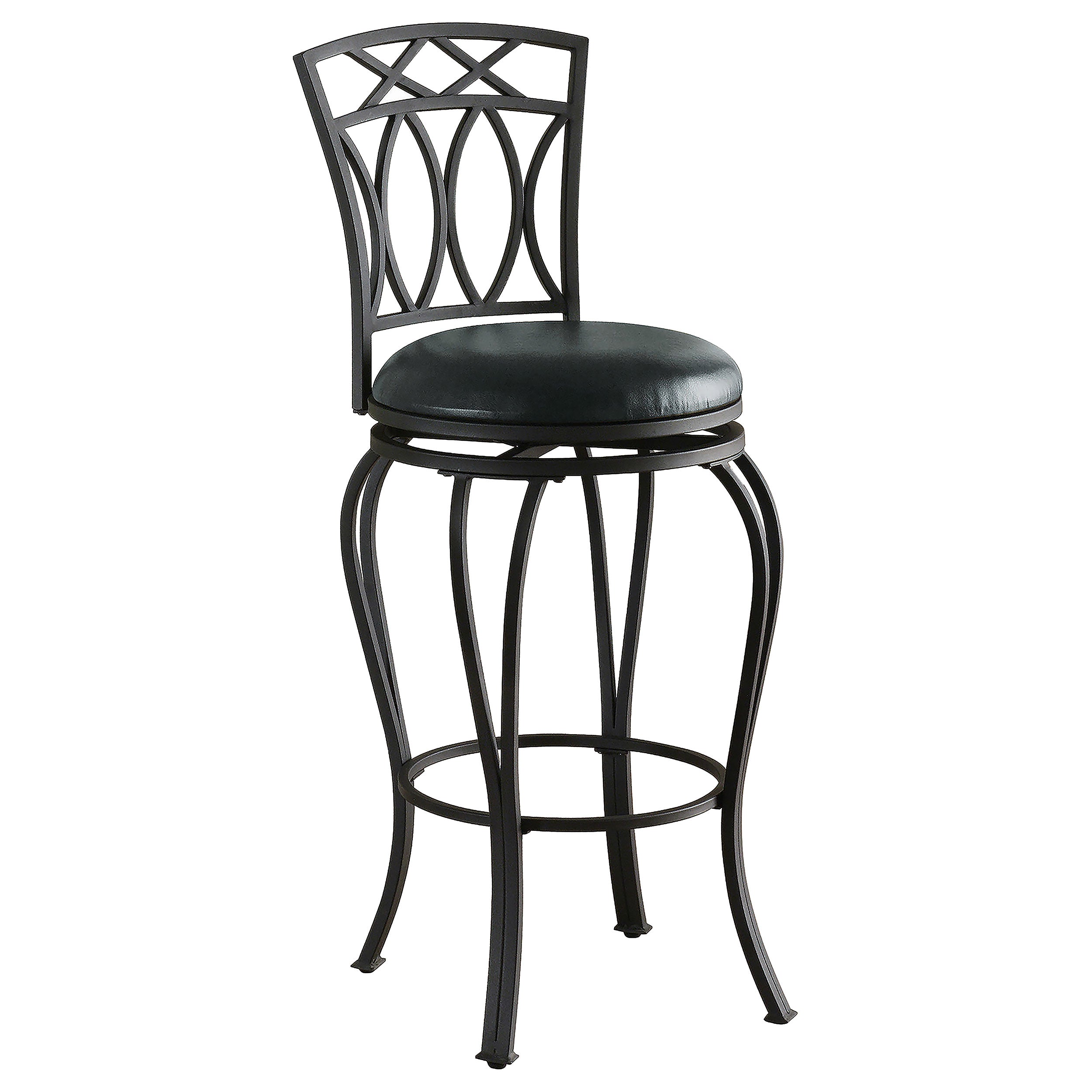 Best Furniture Outlet - Coaster - Adamsville Upholstered Swivel Bar Stool Black - 122060