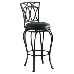Best Furniture Outlet - Coaster - Adamsville Upholstered Swivel Bar Stool Black - 122060