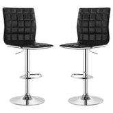 Best Furniture Outlet - Coaster - Ashbury Upholstered Adjustable Bar Stool Black (Set of 2) - 122087
