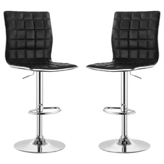 Best Furniture Outlet - Coaster - Ashbury Upholstered Adjustable Bar Stool Black (Set of 2) - 122087