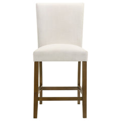 Paxton 5-piece Round Glass Top Counter Height Dining Set Beige