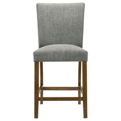 Paxton 5-piece Round Glass Top Counter Height Dining Set Grey