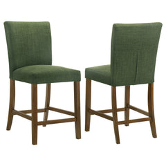 Best Furniture Outlet - Coaster - Paxton Upholstered Counter Height Dining Chair Green (Set of 2) - 122179GRN