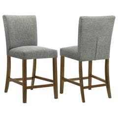 Best Furniture Outlet - Coaster - Paxton Upholstered Counter Height Dining Chair Grey (Set of 2) - 122179GRY