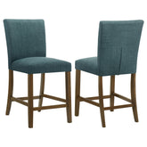 Best Furniture Outlet - Coaster - Paxton Upholstered Counter Height Dining Chair Teal Blue (Set of 2) - 122179TLB