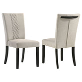 Best Furniture Outlet - Coaster - Malia Fabric Upholstered Dining Side Chair Beige (Set of 2) - 122342