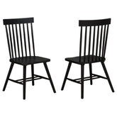 Best Furniture Outlet - Coaster - Andrews Windsor Spindle Back Dining Side Chair Black (Set of 2) - 122502BLK
