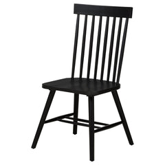 Andrews Windsor Spindle Back Dining Side Chair Black (Set of 2)
