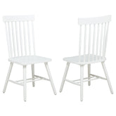 Best Furniture Outlet - Coaster - Andrews Windsor Spindle Back Dining Side Chair White (Set of 2) - 122502WHT