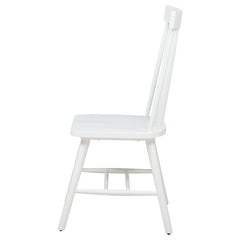 Andrews Windsor Spindle Back Dining Side Chair White (Set of 2)