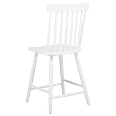 Andrews 5-piece Round Counter Dining Set Light Ash and White