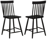 Best Furniture Outlet - Coaster - Andrews Windsor Counter Height Dining Side Chair Black (Set of 2) - 122509BLK