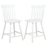 Best Furniture Outlet - Coaster - Andrews Windsor Counter Height Dining Side Chair White (Set of 2) - 122509WHT