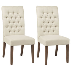 Best Furniture Outlet - Coaster - Douglas Upholstered Dining Side Chair Oatmeal (Set of 2) - 123052