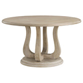 Best Furniture Outlet - Coaster - Trofello Round 60-inch Pedestal Dining Table White Washed - 123120