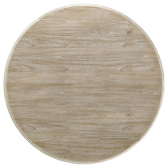 Trofello Round 60-inch Pedestal Dining Table White Washed