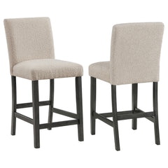 Best Furniture Outlet - Coaster - Alba Boucle Upholstered Counter Chair Beige (Set of 2) - 123129