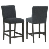 Best Furniture Outlet - Coaster - Alba Boucle Upholstered Counter Chair Black (Set of 2) - 123139