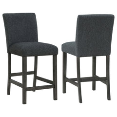 Best Furniture Outlet - Coaster - Alba Boucle Upholstered Counter Chair Black (Set of 2) - 123139