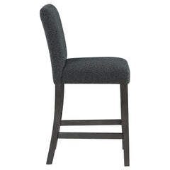 Alba Boucle Upholstered Counter Chair Black (Set of 2)