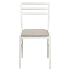 Bucknell 3-piece Round Drop Leaf Dining Table Set White
