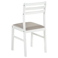 Bucknell 3-piece Round Drop Leaf Dining Table Set White