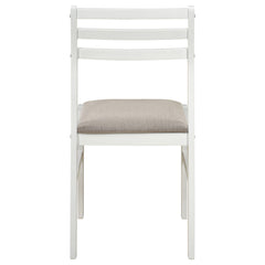 Bucknell 3-piece Round Drop Leaf Dining Table Set White