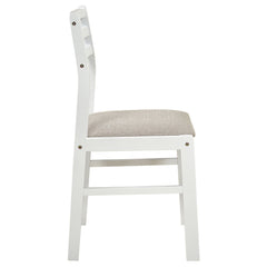 Bucknell 3-piece Round Drop Leaf Dining Table Set White
