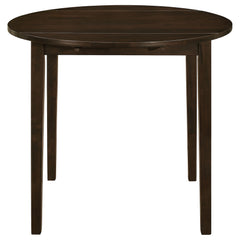 Bucknell 3-piece Round Drop Leaf Dining Table Set Cappuccino