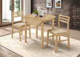 Best Furniture Outlet - Coaster - Bucknell 3-piece Round Drop Leaf Dining Table Set Natural - 130006