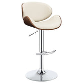 Best Furniture Outlet - Coaster - Harris Adjustable Bar Stool Ecru and Chrome - 130505