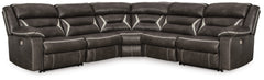 Best Furniture Outlet - Ashley Furniture - Kincord Sectional - 5-Piece Power Reclining Sectional / Midnight - 13104S6