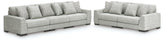 Best Furniture Outlet - Ashley Furniture - Regent Park 3-Piece Sectional Sofa and 2-Piece Sectional Loveseat - 3-Piece Sectional Sofa and 2-Piece Sectional Loveseat / Pewter - 14404U4