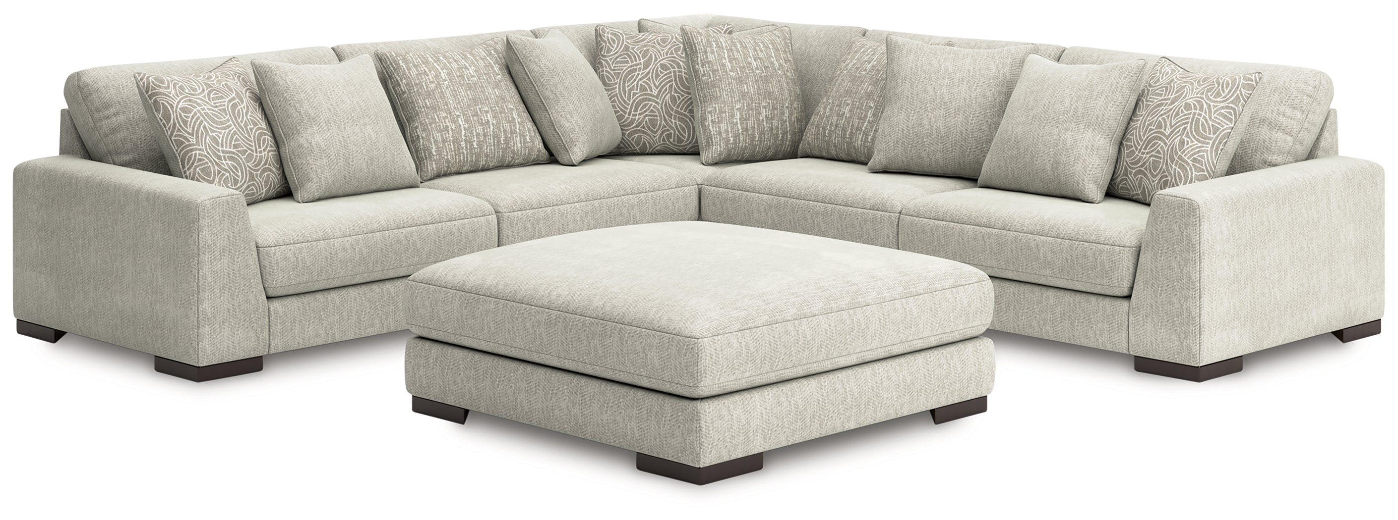 Best Furniture Outlet - Ashley Furniture - Regent Park 5-Piece Sectional with Ottoman - 5-Piece Sectional with Ottoman - 14404U2