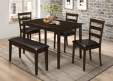 Best Furniture Outlet - Coaster - Guillen 5-piece Rectangular Dining Table Set Cappuccino - 150232