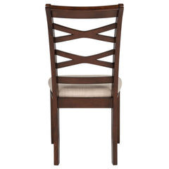 Barton 5-piece Round Wood Dining Table Set Dark Brown