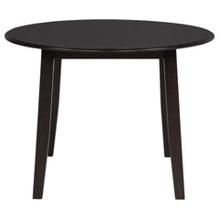 Catley 5-piece Round Drop Leaf Dining Table Set Dark Coffee