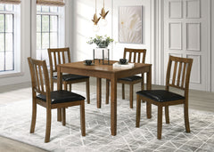 Best Furniture Outlet - Coaster - Parkwood 5-piece Square Dining Table Set Honey Brown - 150400