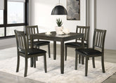 Best Furniture Outlet - Coaster - Parkwood 5-piece Square Dining Table Set Dark Ash Brown - 150410