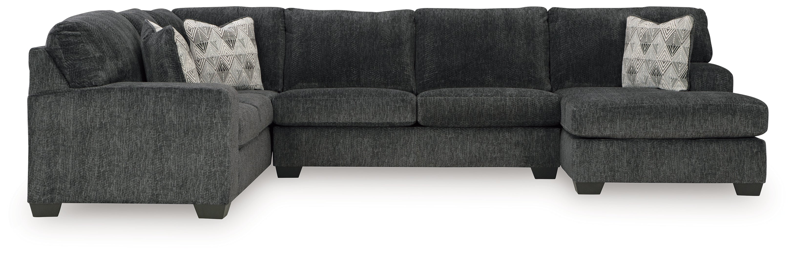 Best Furniture Outlet - Ashley Furniture - Hollyview Sectional - LAF 3-Piece Sectional with Chaise / Shadow - 15205S1